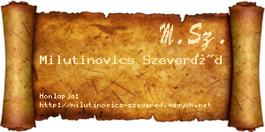 Milutinovics Szeveréd névjegykártya